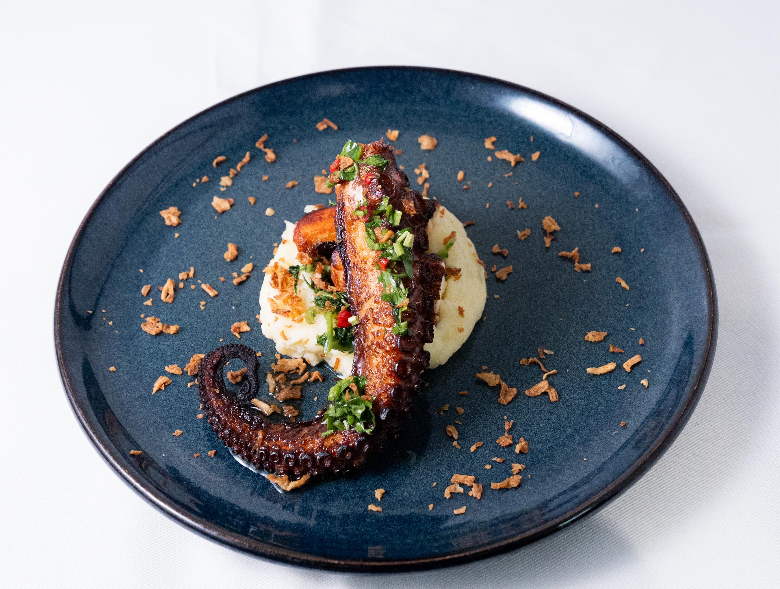 Bites Tapas octopus dish served in Lisbon restaurant